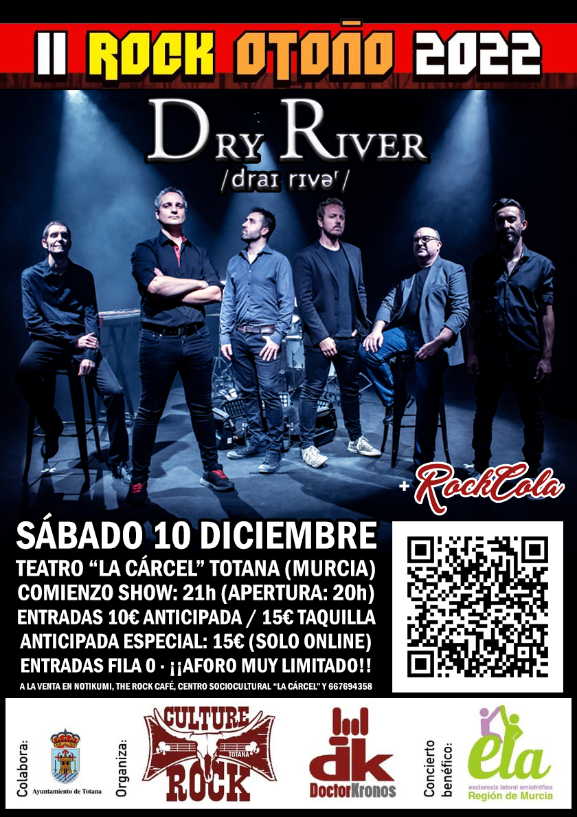 Dry River en concierto el 10 Diciembre en Totana (Murcia)