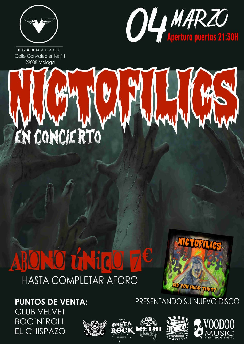 Nictofilics – 4 de marzo en Málaga