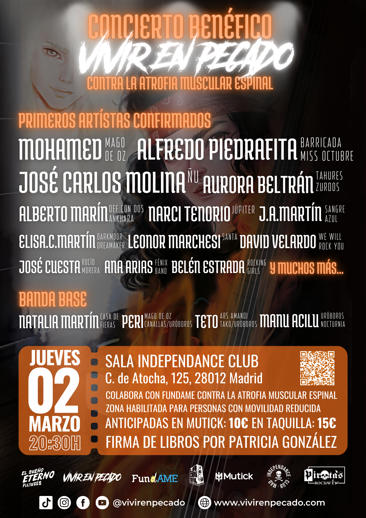 CONCIERTO BENÉFICO: Primeros músicos confirmados de MÄGO DE OZ, BARRICADA, ÑU, TAHURES ZURDOS, DEF CON DOS, …en ayuda a enfermos de la Atrofia Muscular Espinal