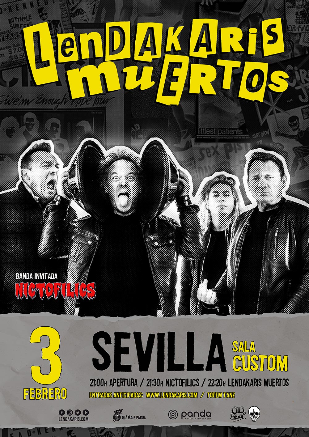 Lendakaris Muertos estarán actuando el 3 de febrero en Sevilla