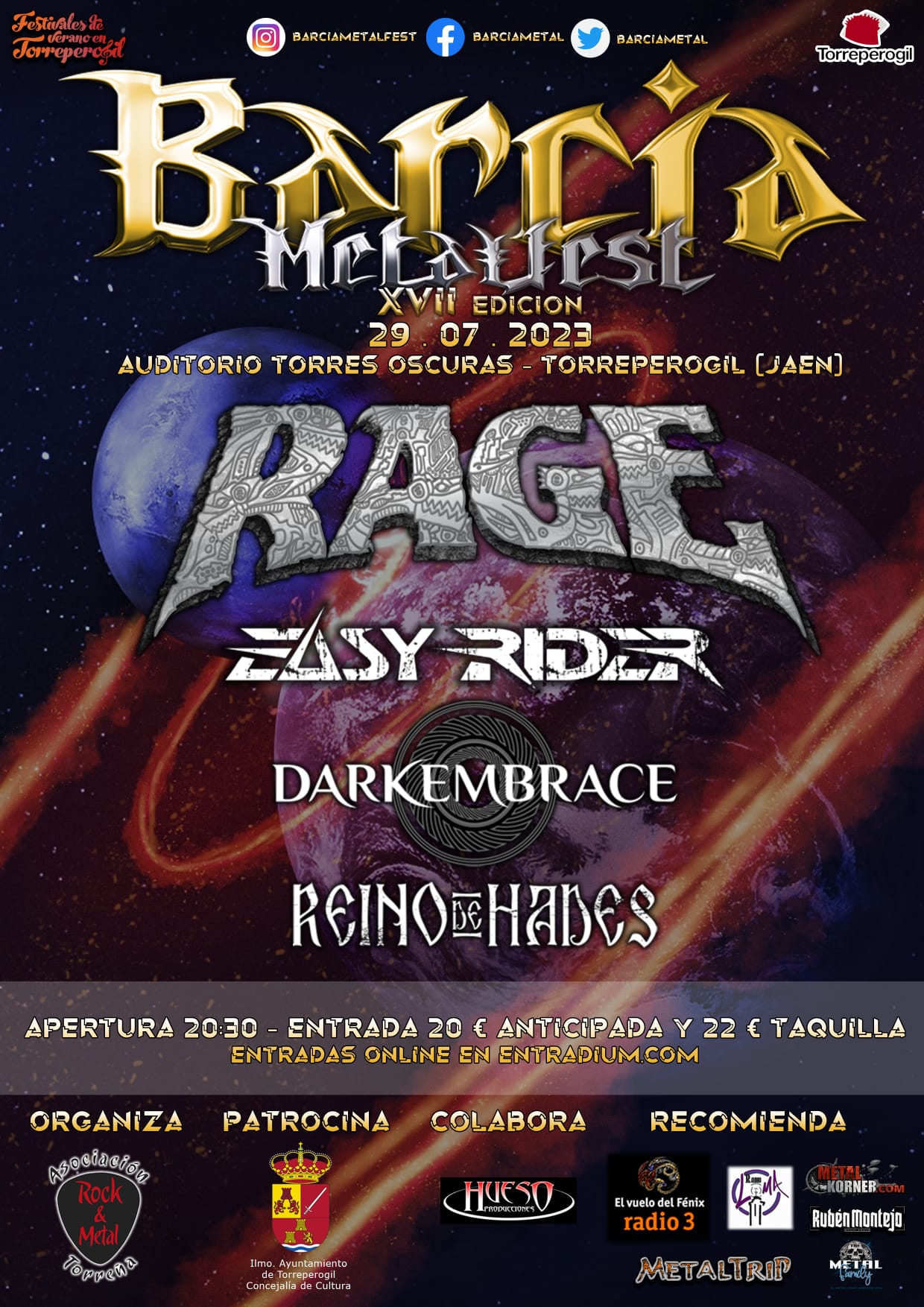 Barcia Metalfest – Este sábado en Torreperogil (Jaén)