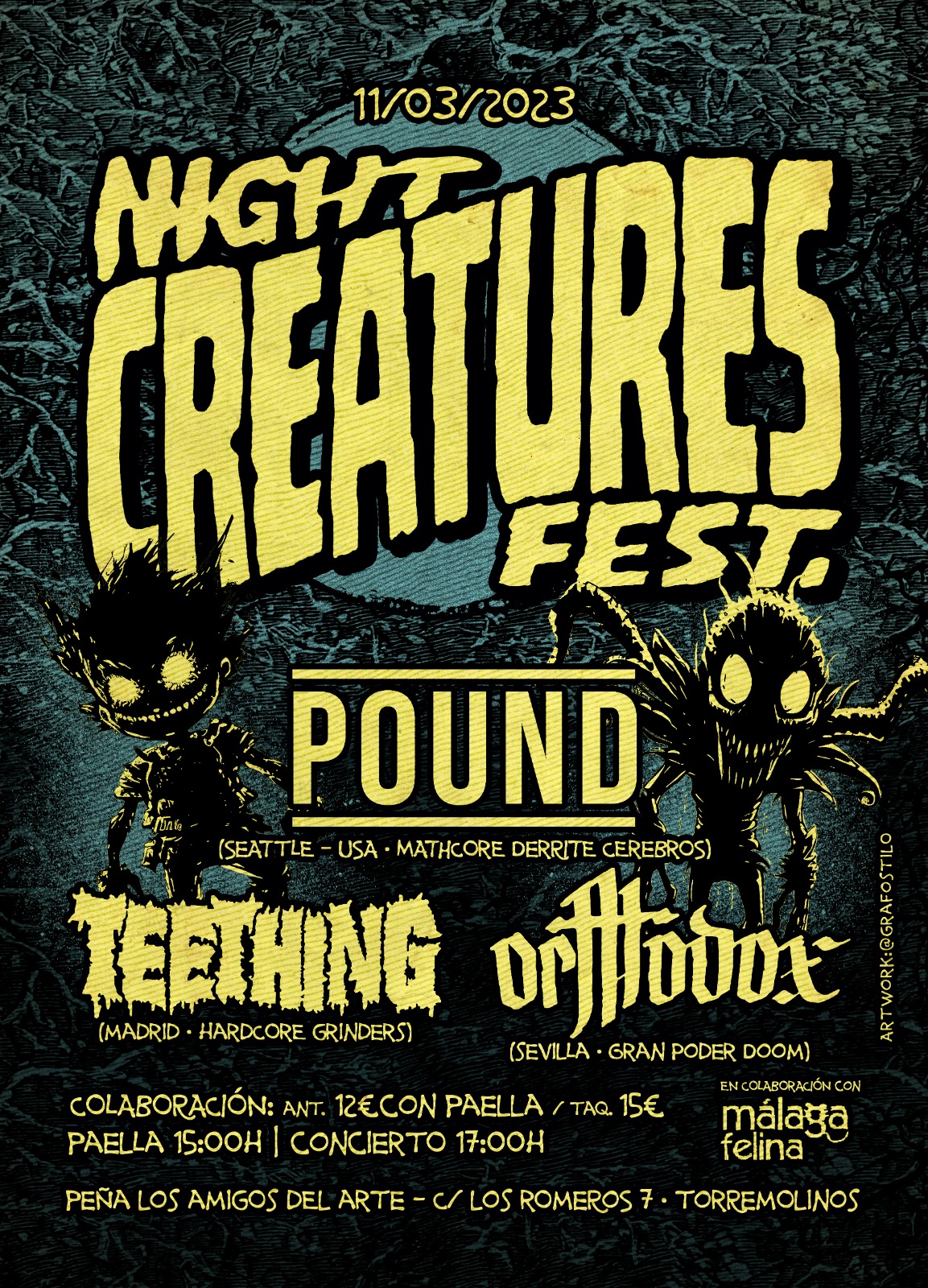 Night Creatures Fest: Este sábado en Torremolinos con Pound – Orthodox y Teething