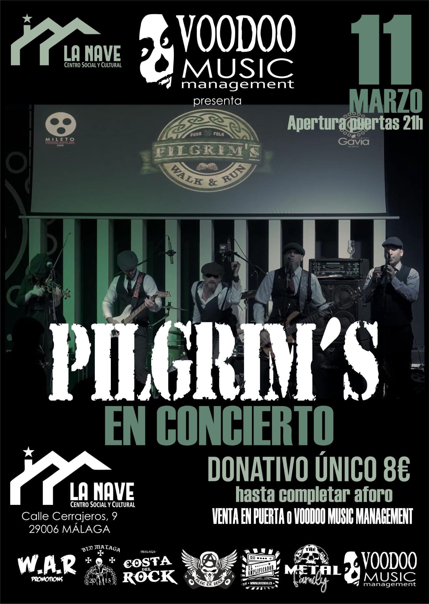 Pilgrim’s estarán actuando este próximo sábado 11 en Málaga