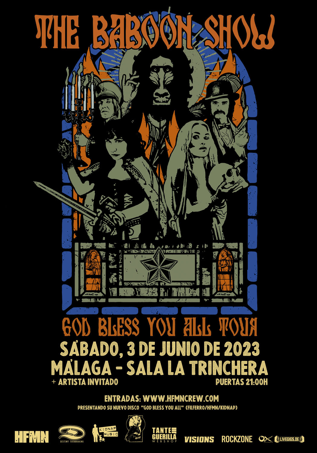 The Baboon Show el 3 de junio en la Sala La Trinchera de Málaga