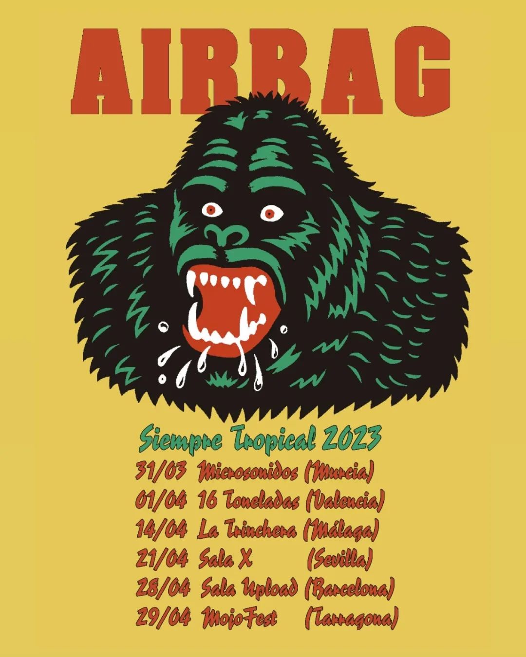 Airbag estarán con su “Siempre Tropical Tour 2023” el 14 de abril en Málaga