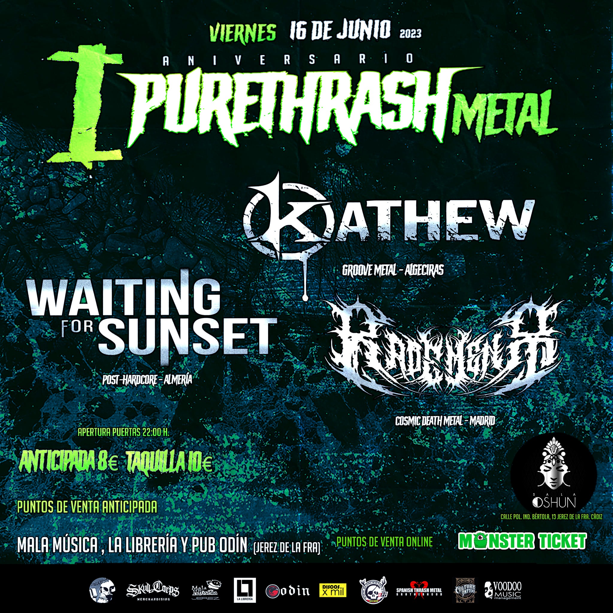 Aniversario I Purethrash Metal Festival el 16 de junio en Jerez