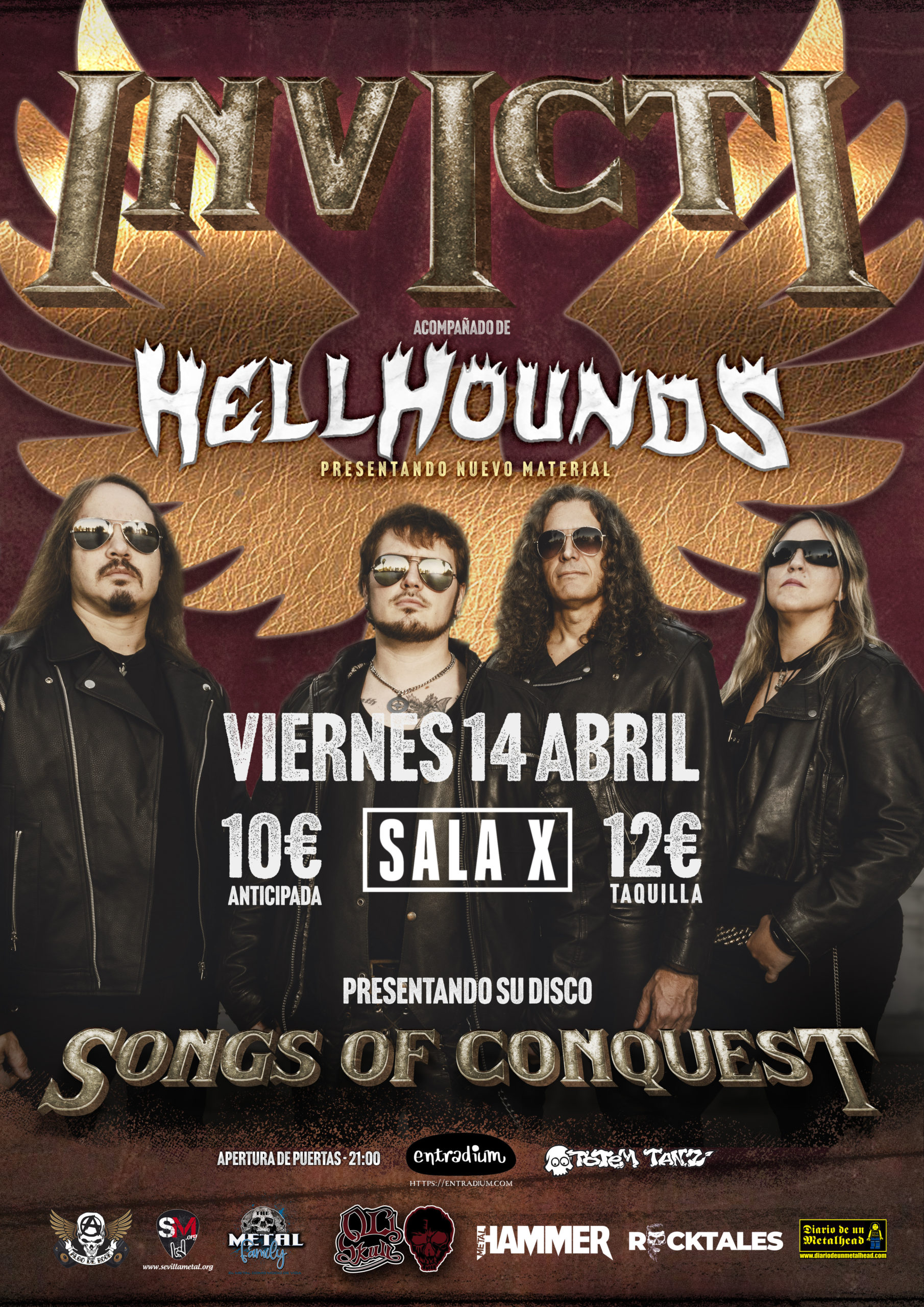 Invicti + Hellhounds el 14 de abril en la Sala X de Sevilla
