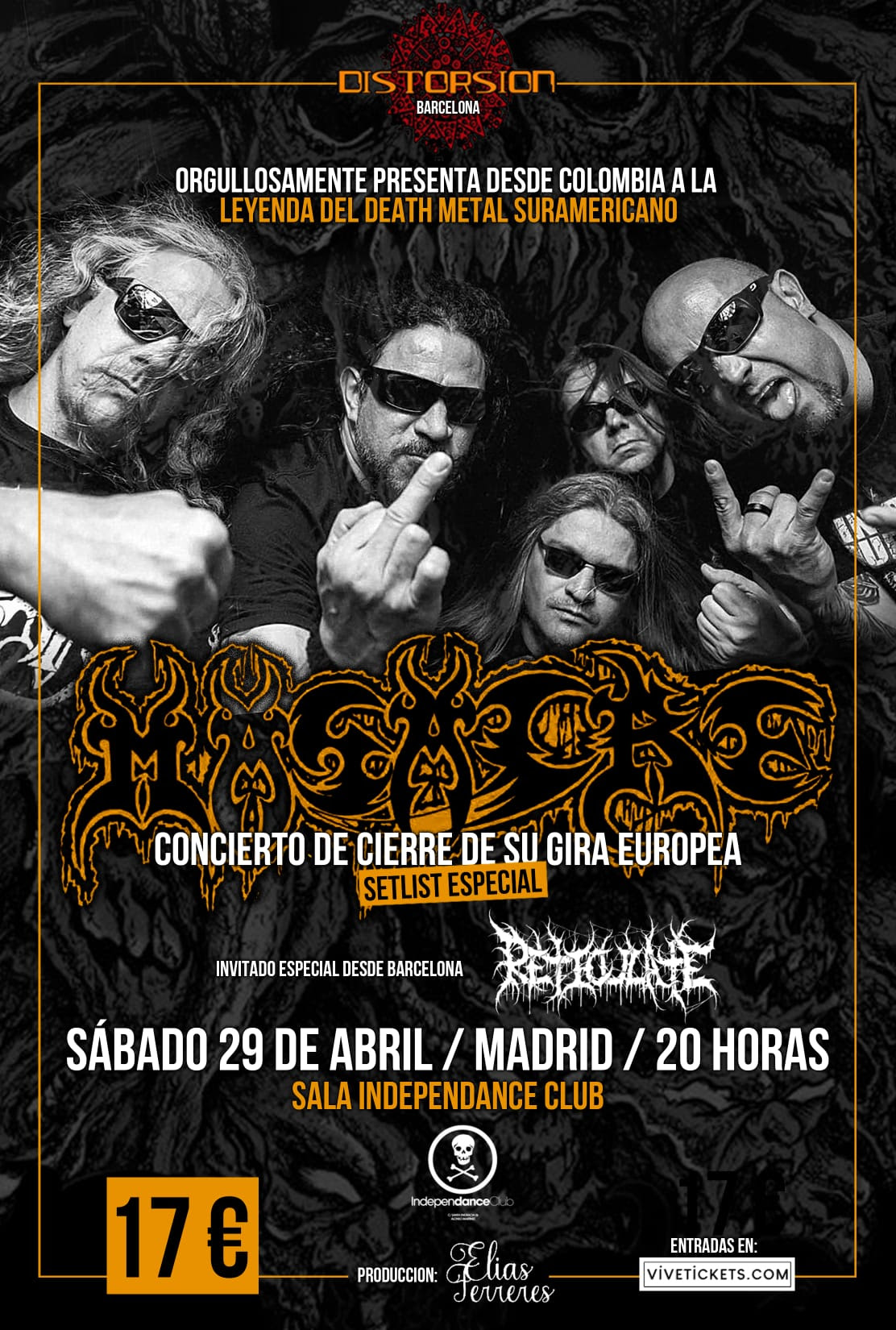Masacre: show especial de fin de gira este sábado en Madrid