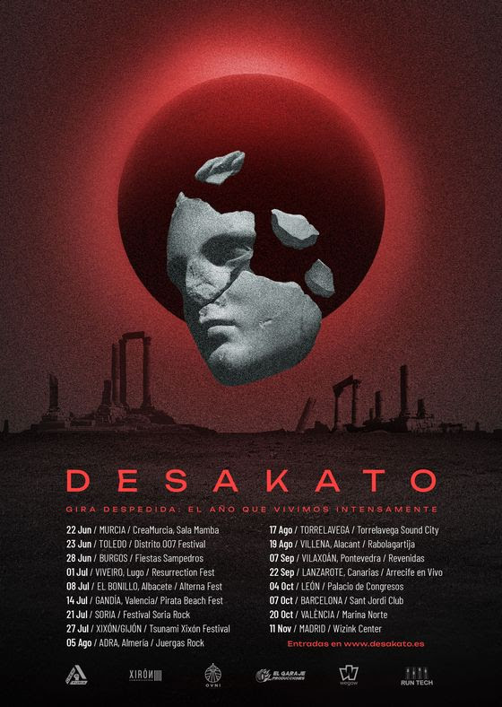 Desakato – Fechas actualizadas de su gira despedida “El año que vivimos intensamente”