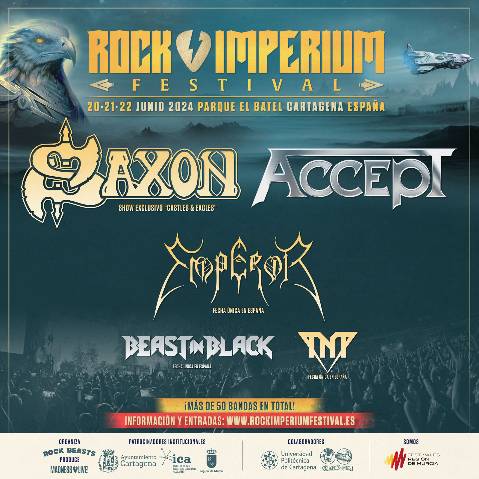 Saxon y Accept entre las primeras confirmaciones para Rock Imperium Festival 2024