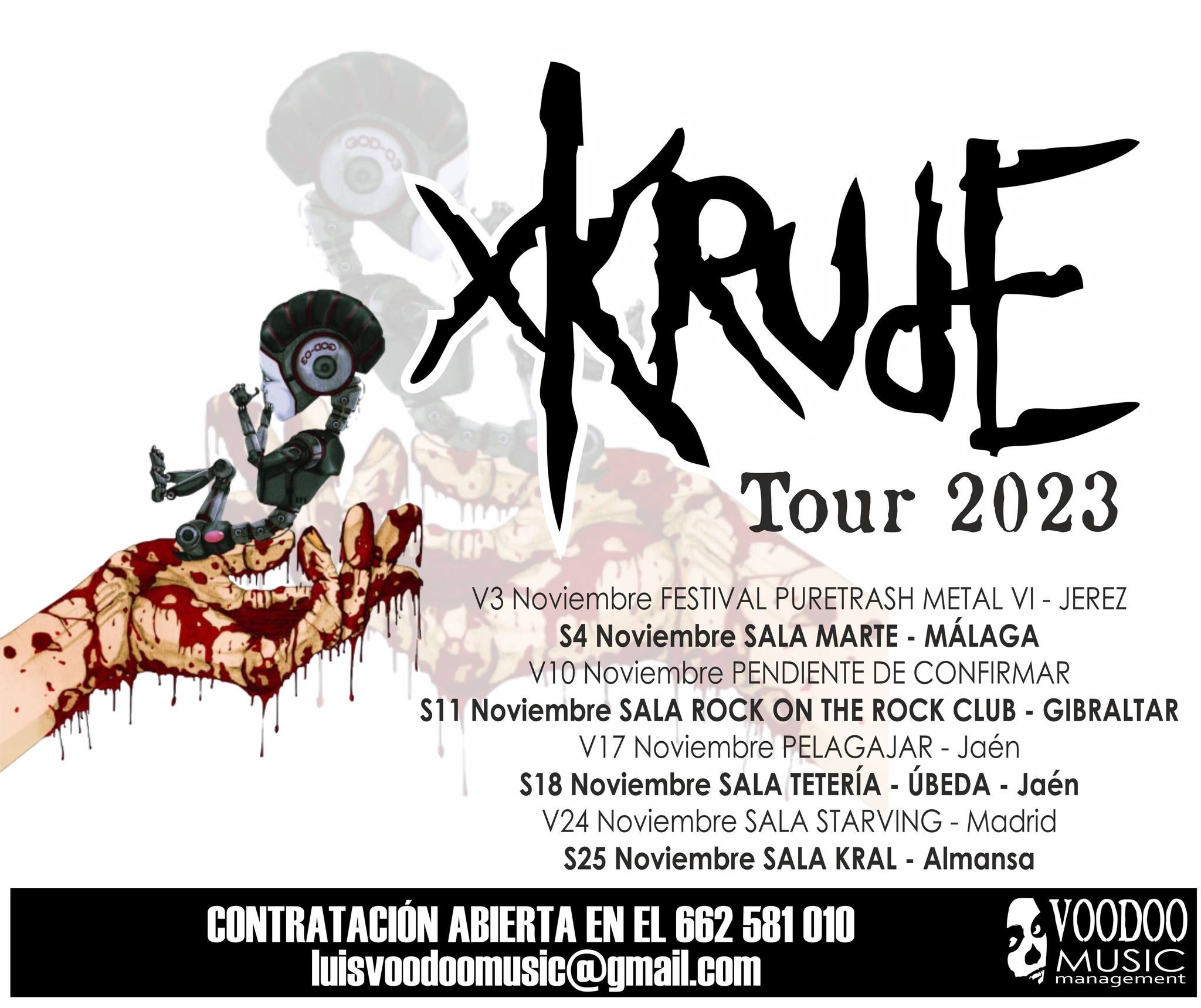 Xkrude – Gira noviembre 2024