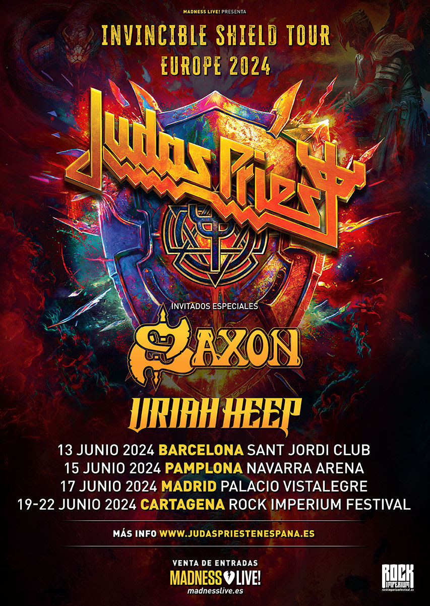Judas Priest + Saxon + Uriah Heep gira por España en junio